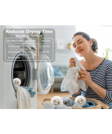 Natural 100% New Zealand Wool Dryer Balls - 6 Pack with Essential Oils | Reduce Drying Time & Wrinkles - Buy Online on GoSupps.com