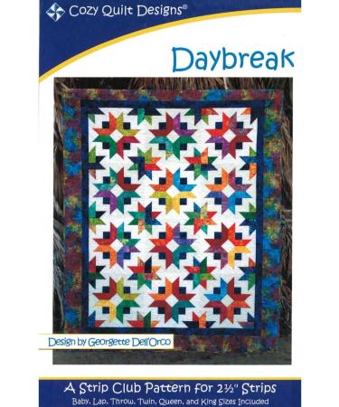 Daybreak Quilt Pattern - Jelly Roll 2.5 Strip Friendly - Cozy Quilt Designs - 6 Size Options - Buy Online on GoSupps.com