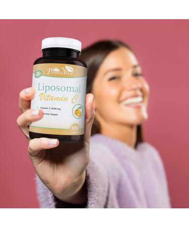 PrimaVita Liposomal Vitamin C 1400mg Capsules, Immune Support Supplement, High Absorption Vitamin & Antioxidant Fat Soluble Vitamin C Supplement (180 Capsules) - Buy Online on GoSupps.com