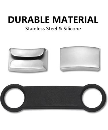 Personalized Gisurey Dog Tags - Engraved Stainless Steel Silent Slide-On for Dogs & Cats | Durable & Easy to Read | Black & Silver - Perfect for Neck Bands - Buy Online on GoSupps.com