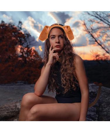 XNIVUIS 2 Pcs Headband Cartoon Puppy Ears Animal Headwear Dog Ears Puppy Ears Headband Animal Ear Headband Girl Headdress Puppy for Dog Party Decorations Christmas Costume (White Brown) - Buy Online on GoSupps.com