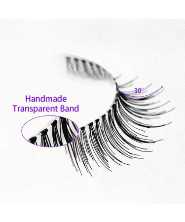 10 Pairs Handmade Natural Look False Eyelashes - 3D Faux Mink, Clear Band, Reusable - Buy Online on GoSupps.com