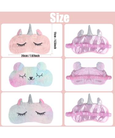 Plush Unicorn Sleep Eye Mask - 3 Pack | Soft Blindfold for Kids, Girls, and Adults - Buy Online on GoSupps.com