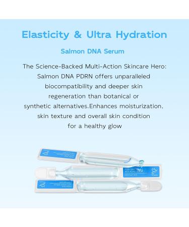 Salmon DNA PDRN Anti-Aging Serum 5000ppm Salmon Egg DNA Ampoule 2000ppm Collagen Glutathione Niacinamide & 6 Hyaluronic Acids Korean Skincare for Wrinkles & Radiance,0.05 fl.oz x 30e - Buy Online on GoSupps.com