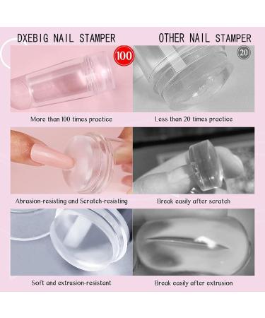 Facynde 8 Pcs Nail Art Stamper Set - Silicone French Nail Stamps for Perfect Manicure & Nail Polish Art - Buy Online on GoSupps.com