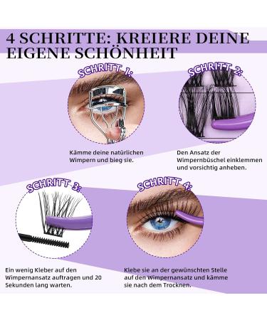 Shop Z11 Eyelash Extensions - 84 PCs Individual DIY Lash Clusters for Beginners | Reusable Single Eyelashes C-8-16mm - Perfect for At-Home Applications - Buy Online on GoSupps.com