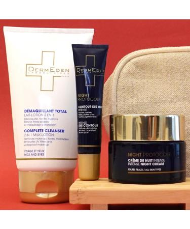 DermEden Laboratories - Total make-up remover milk-lotion 150 ml - 2 actions in 1 - Removes all impurities residues and waterproof make-up - Acts on the signs of aging - Made in France - Buy Online on GoSupps.com