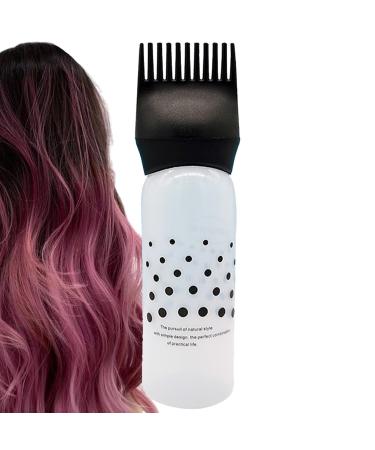 Scalp Oil Applicator - Bottle Applicator Brush with Graduated Scale - Hair Dye Brush Bottle Lightweight Oil Bottle Applicator Brush for Hair Dyeing Scalp Black