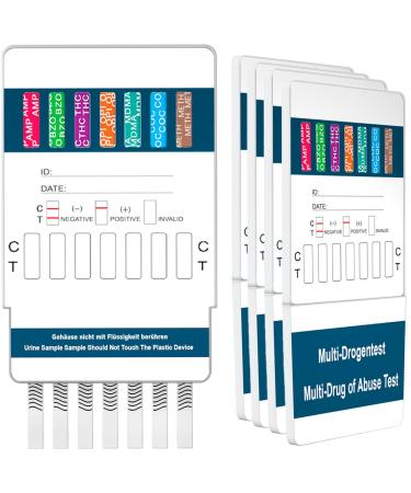 5x 7in1 multi drug test |7 types of drugs |Drug test for urine |For THC cocaine opiate methadone amphetamines MDMA (ecstasy) and benzodiazepines - pharmacy quality - Buy Online on GoSupps.com