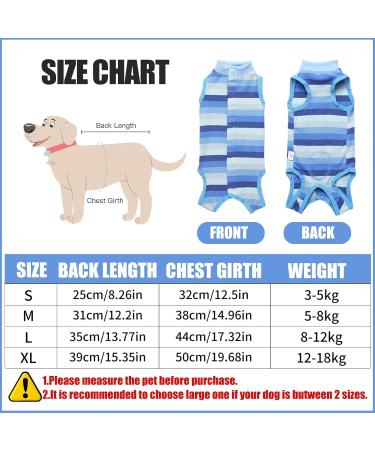 Jodsen Dog Recovery Suit for Dogs and Cats Dog Pajamas Breathable Dog Night Clothes Wound Protection Suits for Puppies Collar After Surgery Prevent Licking Biting (Blue-L) - Buy Online on GoSupps.com