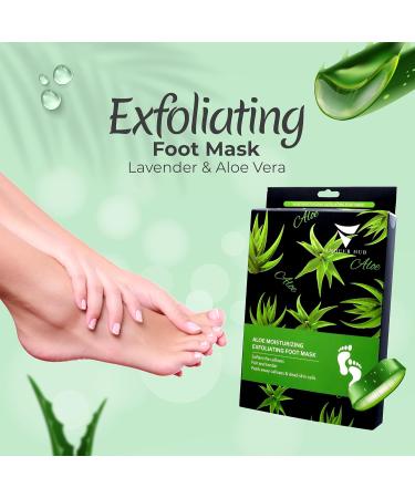 Foot Peel Mask (2 Pairs) - Exfoliating Foot Care for Smooth, Baby Soft Skin - Remove Dead Skin, Lavender Gel for Men and Women - Aloe Vera Foot Spa Treatment - Buy Online on GoSupps.com