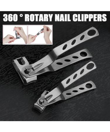 Rotating Nail Clippers Stainless Steel Fingernail & Toenail Trimmer Rotary Nail Cutter Head Manicure Tool (Color : S Size : 2pc) 2pc S - Buy Online on GoSupps.com