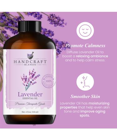 Lavender Essential Oil 4 fl. Oz - 100% Pure & Natural Therapeutic Grade - Premium Glass Dropper - Handcrafted Lavender Oil - Buy Online on GoSupps.com