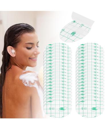 60 Pieces Ear Covers for Shower Waterproof Ear Stickers Ear Covers for Swimming Shower Ear Protectors with Waterproof Cotton Ear Plugs for Shower Surfing Snorkeling and Other Water Sports