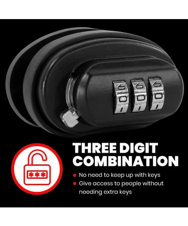 Innovatex Heavy-Duty Gun Trigger Lock Set with 3-Digit Combination - 3 Pack | Secure Handguns, Rifles, Pistols, and Shotguns | Solid Steel Home and Travel Safety Accessories - Buy Online on GoSupps.com