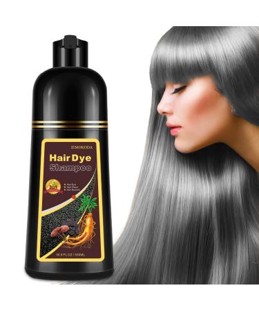 Silver Gray Hair Dye Shampoo 3 in 1 Root Touch-Up Grey Hair Coverage for Women & Men Natural Hair Color Lasts Up to 3 Weeks Pure Plant Bubble for All Hair Types