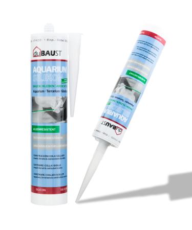 Dubaust Saq24 Aquarium Silicone 310ml cartridge for fresh water and sea water aquariums Terrarium Glass constructions Aquarium adhesive (black)