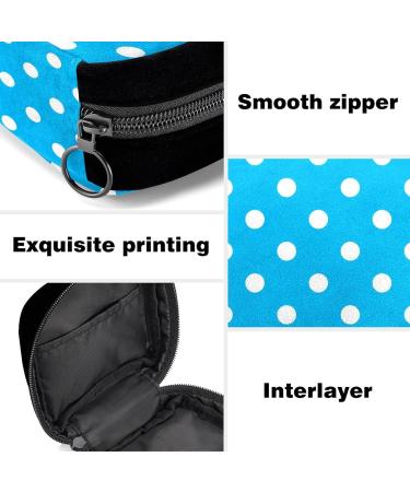 GIAPB Period Bag | Sanitary Napkin Storage & Makeup Pouch | White Dot Blue | 4031 - Buy Online on GoSupps.com