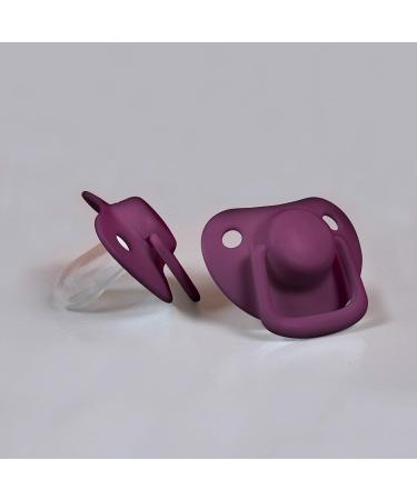 Filibabba Baby Pacifier Set - Silicone Schnuller in Matt Colors | Danish Design | 0-6 Months | Includes Pacifier Box (Plum) | International Shipping - Buy Online on GoSupps.com