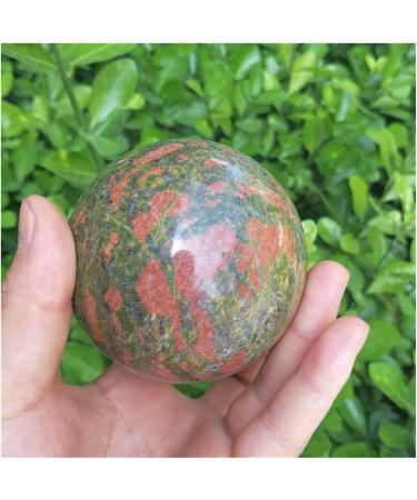 Natural Sphere Natural Green Flower Crystal Quartz Epidote Stone Ball Sphere 1pc for Decoration Gift Decoration feng Shui. 60-70mm - Buy Online on GoSupps.com