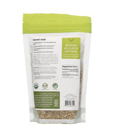 Organic Whole Fennel Seed 1/2 lb - Digestive Comfort Spice Supplement - USDA Certified - Foeniculum vulgare - 8 oz - Buy Online on GoSupps.com
