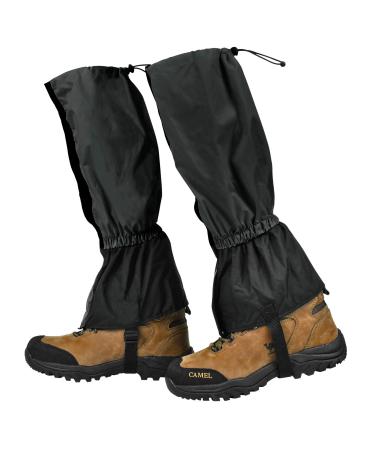 Kateluo outdoor gaiters gaiters winter waterproof waterproof gaiters hiking gaiters gaiters breathable leg protection gaiter for hiking cycling fishing mountaineering hunting black l