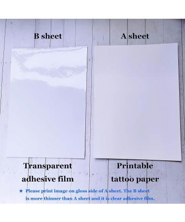 Temporary Tattoo Paper 5 Sheets - DIY Image Transfer for Skin - Inkjet & Laser Printer - 8.5x11 inch Decal Paper - Buy Online on GoSupps.com