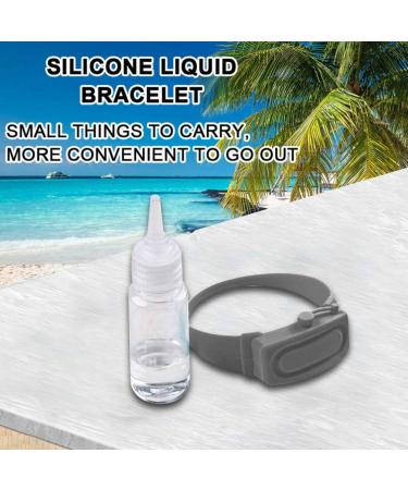 Healifty 5 Sets Silicone Hand Wash Wristband with Squeeze Bottles - Portable & Refillable for Outdoor Winter Travel - Buy Online on GoSupps.com