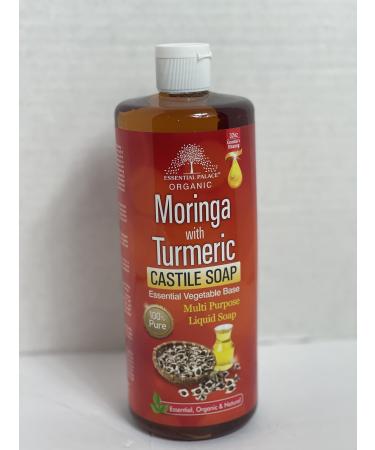 Organic Moringa with Turmeric Castile Soap Essential Vegetable Base 32oz
