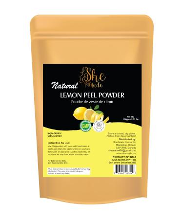 She Made Lemon Peel Powder For Skin Care | 100gms (3.52 Oz) | 100% Pure and Natural Lemon Peel Powder | No Added Preservative and Anti Tan Face Pack
