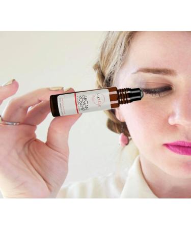 Buy SILKTA GE Argan Rosehip Rollerball - Organic Anti-Aging Face Oil Serum for Eyes Wrinkles & Glowing Skin - .33 Fl Oz - Buy Online on GoSupps.com