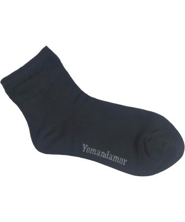 Yomandamor Mens Bamboo Diabetic Dress Ankle Socks 6-Pack Size 10-13 Black - Buy Online on GoSupps.com