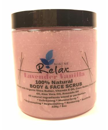Shop Lavender Vanilla Body & Face Sugar Scrub 8oz - 100% Natural Exfoliating & Hydrating - Includes Exfoliating Glove - International Shipping Available - Buy Online on GoSupps.com