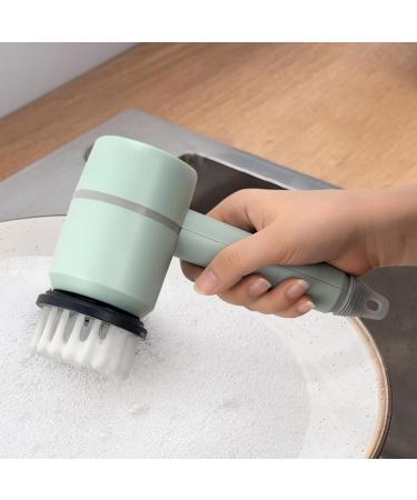 Fovolat Electric Dish Brush Electric Handheld Kitchen Cleaning Brush | Automatic Shoe Brush Rechargeable Pot Brush with 6 Replaceable Brush Heads for Kitchen Tub Sink Green - Buy Online on GoSupps.com
