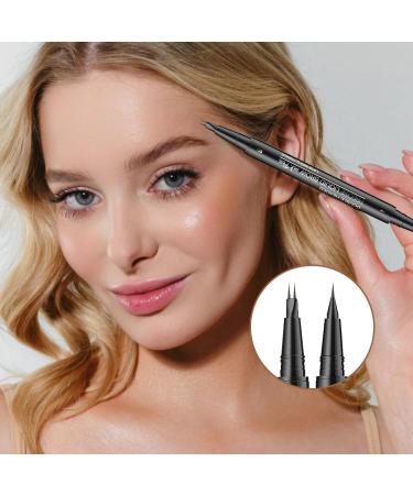 Byuexhp Waterproof Eyebrow Pen Double Head Cosmetic Pen with 2 Fork Tips Eyebrow Pen for girls beauty sustainable styling shapes lifting define dark brown 1 piece 1er Pack - Buy Online on GoSupps.com
