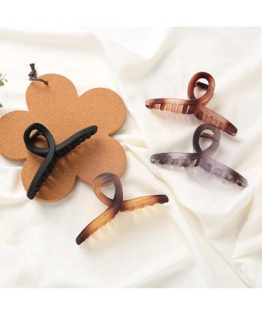 KUDUOER Women's Large Hair Clip - 4 Curved Claw Clips for Thick & Thin Hair - Non-slip Butterfly Hair Clips - Multi-colored - Buy Online on GoSupps.com