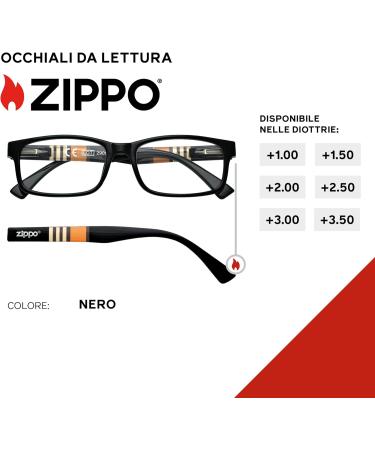 Buy Zippo Reading Glasses 2.50 - Stylish & Durable 31Z-B25-BLK250 | International Shipping Available - Buy Online on GoSupps.com