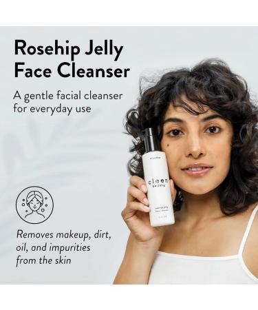 Cleen Beauty Rosehip Jelly Face Cleanser - Gentle Paraben-Free Wash with Rosehip Oil & Rose Water for Women (6 fl. oz - Buy Online on GoSupps.com