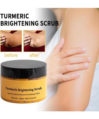 Turmeric Brightening Scrub 100g Natural Turmeric Body Scrub Suitable for Inside Thigh Bikini Area - Buy Online on GoSupps.com