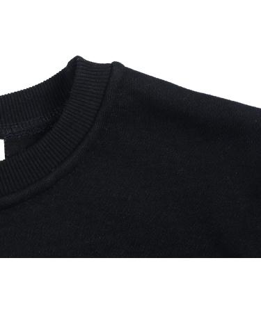 Girls' Solid Black Fleece Pullover Sweatshirt for Ages 2-3 | Top Babies Children's Cozy Coat - Buy Online on GoSupps.com