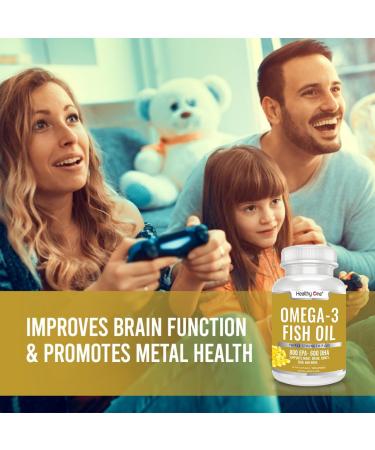 Omega 3 Fish Oil 2000mg - 1400mg EPA & DHA Fatty Acids - Cholesterol - LDL HDL - Blood Pressure - Circulation - Heart Health - Triple Distilled No Fillers or Mercury - Real Lemon Flavor - 120 Softgels 120 Count (Pack of 1) - Buy Online on GoSupps.com