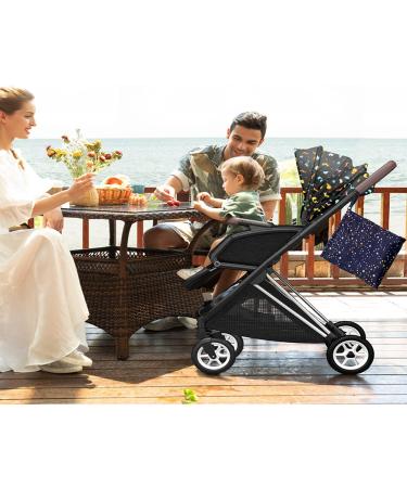 AUPOWER Cloth Nappy Wet Bags 4 Pcs - Reusable Waterproof Wet Dry Bag for Baby - Blue White - Ideal for Beach, Pool, Daycare, Gym & Travel - Buy Online on GoSupps.com