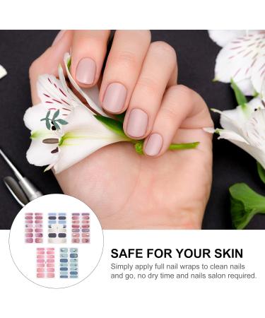 5 Sheets Nail Art Stickers Nail Polish Strips Full Nail Strips Nail Art Wraps Nail Polish Wraps Nail Wrap Stickers Calcomanias Para U as Nail Polish Decals Full Cover Purple - Buy Online on GoSupps.com