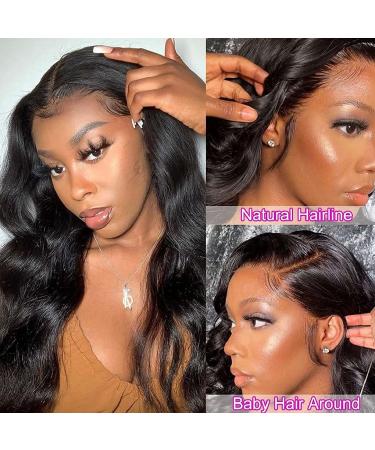 26 13x4 Body Wave Lace Front Wig | 150% Density Human Hair | HD Lace | Natural Black - Buy Online on GoSupps.com