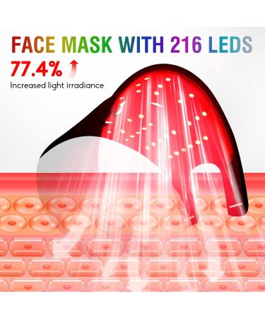 7 Color LED Red Light Therapy Mask - Anti-Aging Portable Facial Skin Care with Remote Control - Buy Online on GoSupps.com