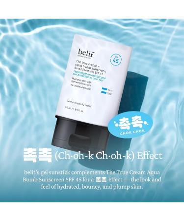 belif Aqua Bomb SPF 45 Hydrating Niacinamide Sunscreen (1.69 fl. oz) - The True Cream PA++++ Daily Broad Spectrum No White Cast Weightless & Invisible Non-Greasy Korean Skincare | Hydrating Niacinamide The True Cream  - Buy Online on GoSupps.com