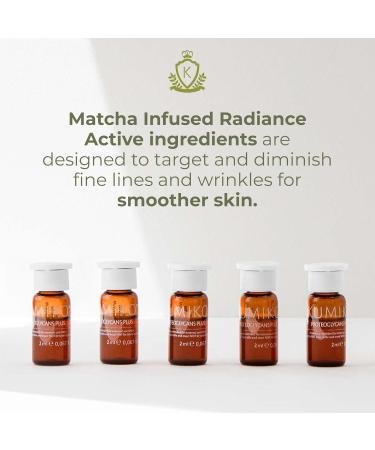 KUMIKO Revitalizing Matcha Facial Serum - Age Defying Ampoule for Men & Women | Hydrate & Plump Skin with Vitamin C - 15 Vials - Buy Online on GoSupps.com