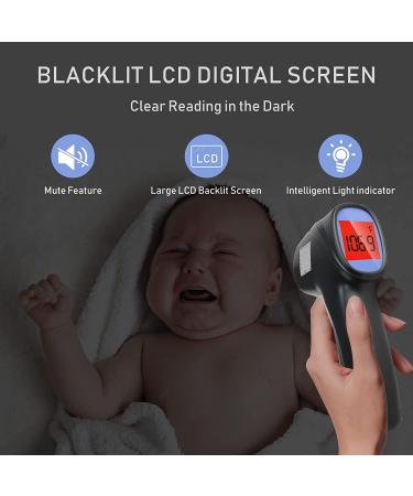 Touchless Forehead and Object Thermometer - Fast & Accurate Dual-Mode 2-in-1 Thermometer in Black - Buy Online on GoSupps.com