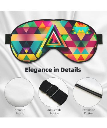 Buy SSIMOO Colorful Triangle Pattern Double-Sided Eye Mask - Soft Light Blocking for Quality Sleep - International Shipping Available - Buy Online on GoSupps.com