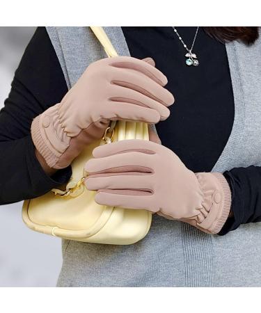 Kingmate Thermal Gloves for Women - Winter Cycling Gloves with Touchscreen Function & Fleece Lining - Brown - Buy Online on GoSupps.com